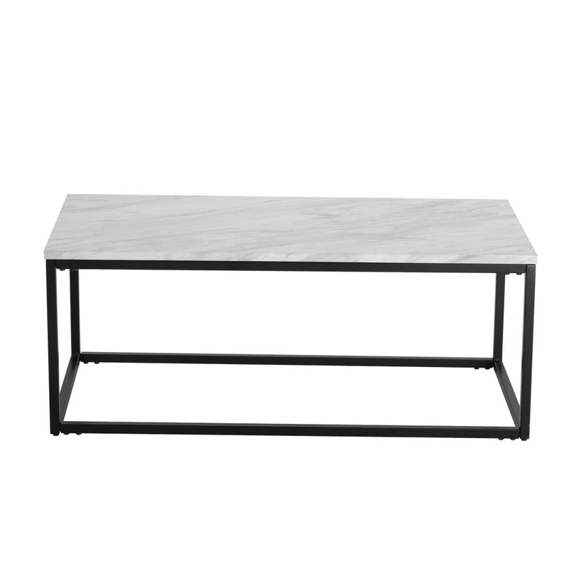 Industrial Style Marble Effect Rectangular Coffee Table Payday Deals