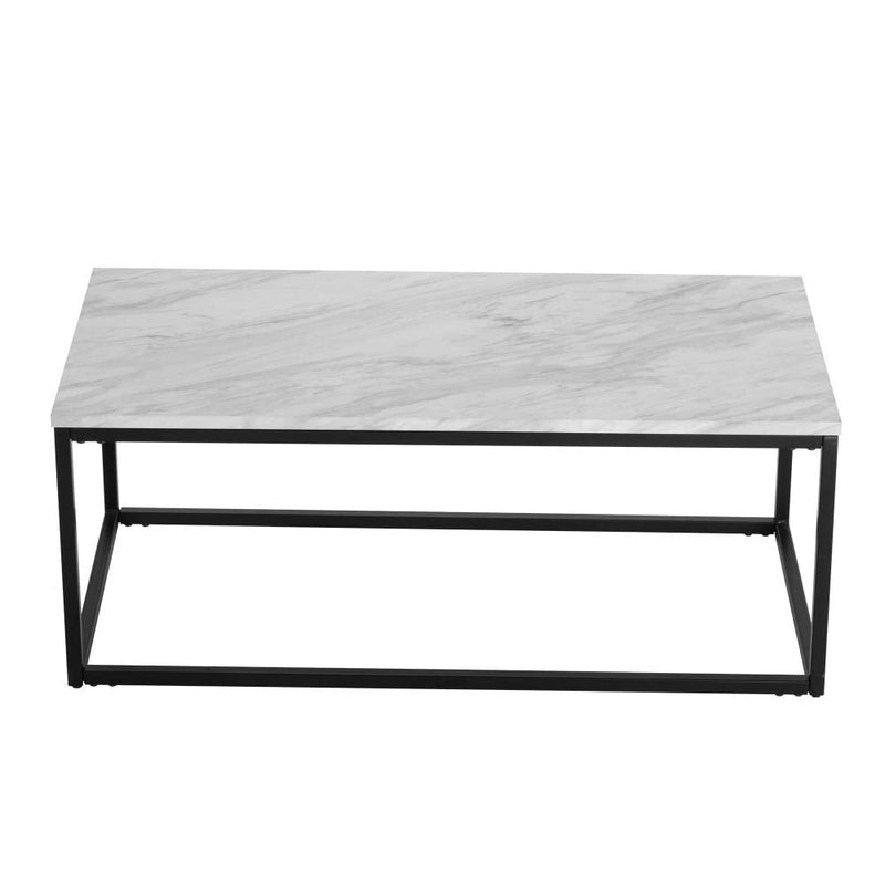 Industrial Style Marble Effect Rectangular Coffee Table Payday Deals