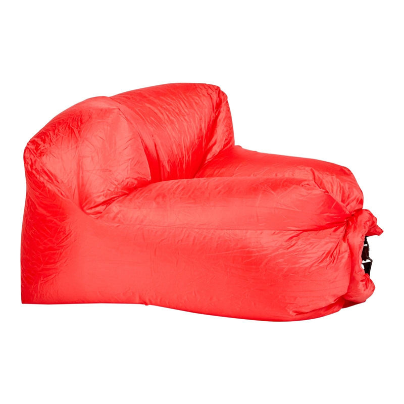 Inflatable Air Lounger for Beach Camping Festival Outdoor Lazy Lounge Chair 100 x 80 x 62cm Red Payday Deals