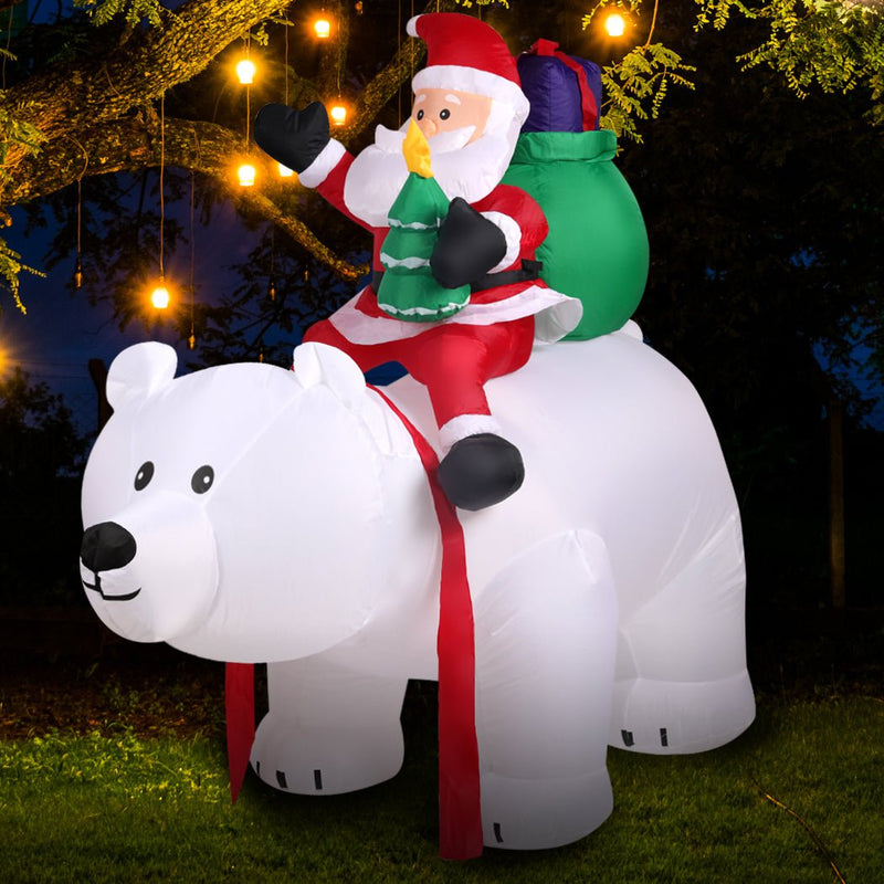 Inflatable Christmas Santa Snowman with LED Light Xmas Decoration Outdoor Type 9 Payday Deals