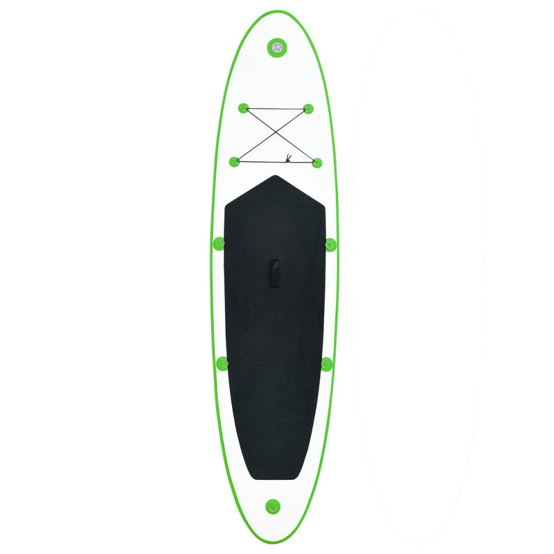 Inflatable Stand Up Paddleboard Set Green and White Payday Deals