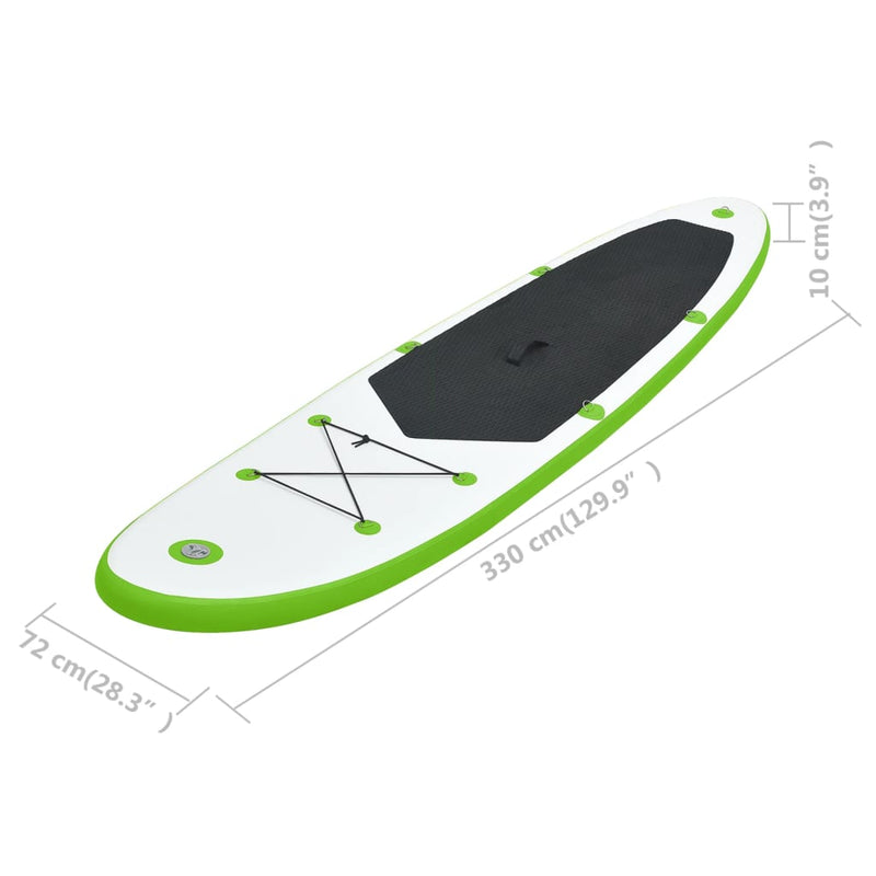 Inflatable Stand Up Paddleboard Set Green and White Payday Deals