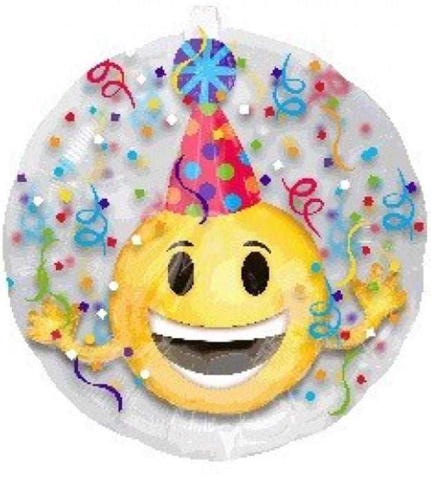 Insiders Emoticon Party Hat Foil Balloon Payday Deals