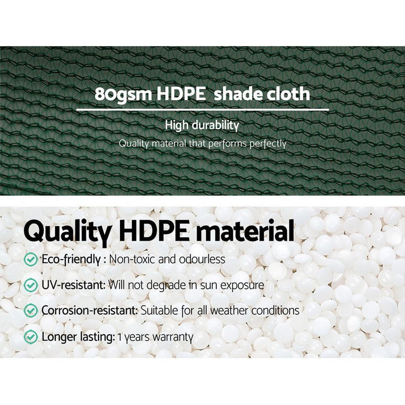 Instahut 1.83x20m 30% UV Shade Cloth Shadecloth Sail Garden Mesh Roll Outdoor Green Payday Deals