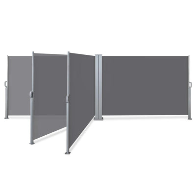 Instahut 1.8X6M Retractable Side Awning Garden Patio Shade Screen Panel Grey Payday Deals