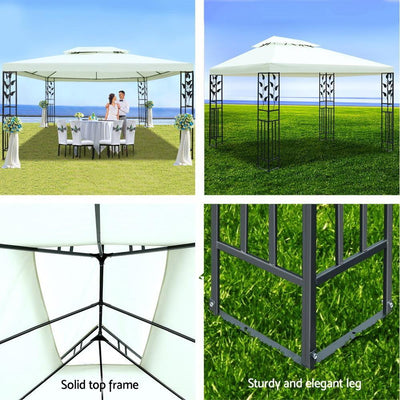 Instahut 4x3m Gazebo Party Wedding Event Marquee Tent Shade Iron Art Canopy