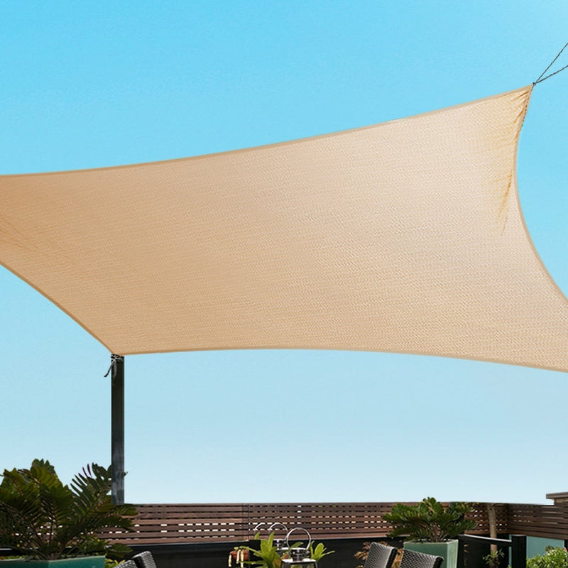 Instahut 6x7m280gsm Shade Sail Sun Shadecloth Canopy Square Payday Deals