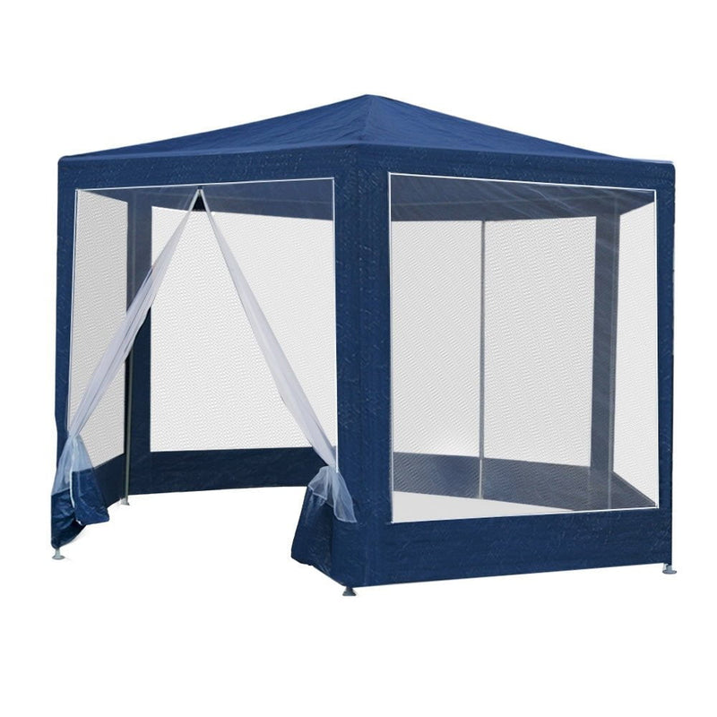 Instahut Gazebo Wedding Party Marquee Tent Canopy Outdoor Camping Gazebos Navy Payday Deals