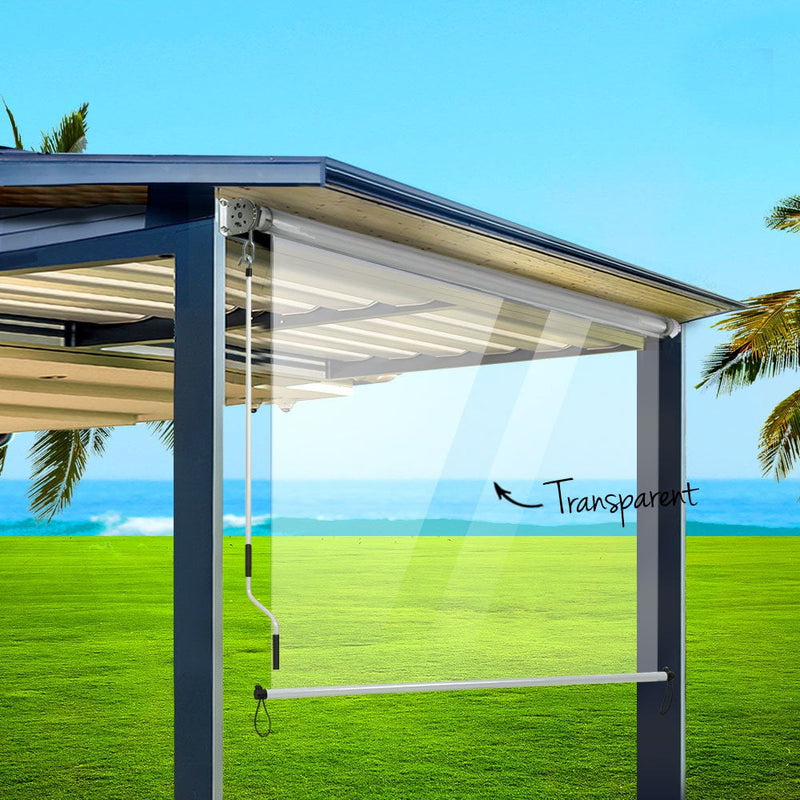 Instahut Outdoor Blind Roll Down Awning Canopy Shade Retractable Window 1.5X2.4M Payday Deals