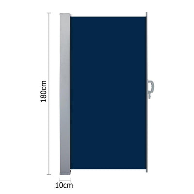 Instahut Retractable Side Awning Shade 1.8 x 3m - Blue