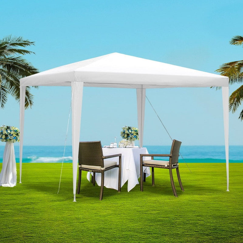 Instahut Wedding Gazebo Outdoor Marquee Party Tent Event Canopy Camping 3x3 White Payday Deals