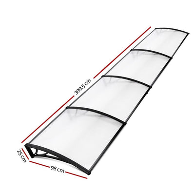 Instahut Window Door Awning Door Canopy Patio UV Sun Shield 1mx4m DIY Payday Deals