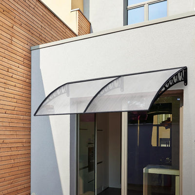 Instahut Window Door Awning Door Canopy Patio UV Sun Shield Transparent 1mx4m DIY Payday Deals