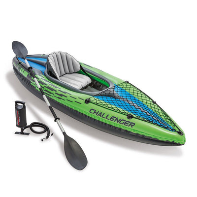 Intex Sports Challenger K1 Inflatable Kayak 1 Seat Floating Boat Oars River/Lake Payday Deals