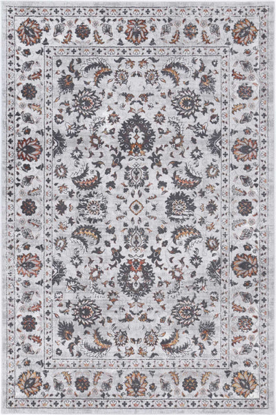 Isaiah Dark Grey Floral Rug 120x170cm