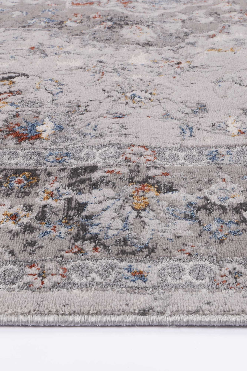 Isaiah Grey Multi Floral Traditional Rug 120x170cm Payday Deals