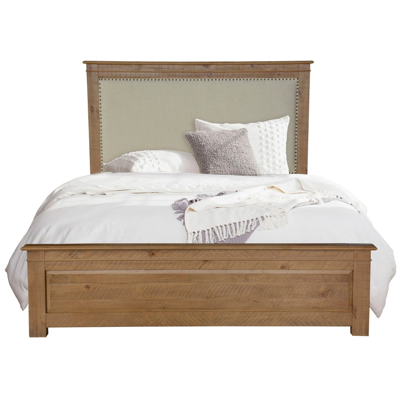 Jade 4pc Queen Bed Bedside Tallboy Bedroom Suite Furniture Package - Natural Payday Deals