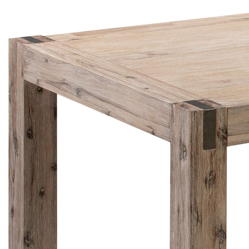 Dining Table with Solid Acacia Medium Size Wooden Base in Oak Colour Payday Deals