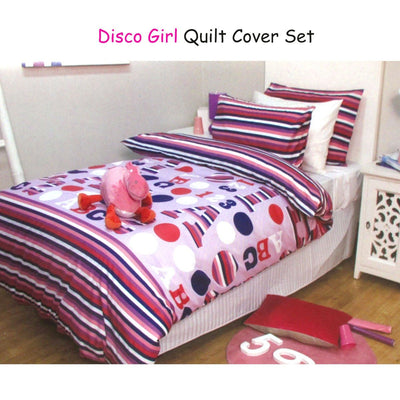 Jelly Bean Kids Disco Girl Quilt Cover Set Single Payday Deals