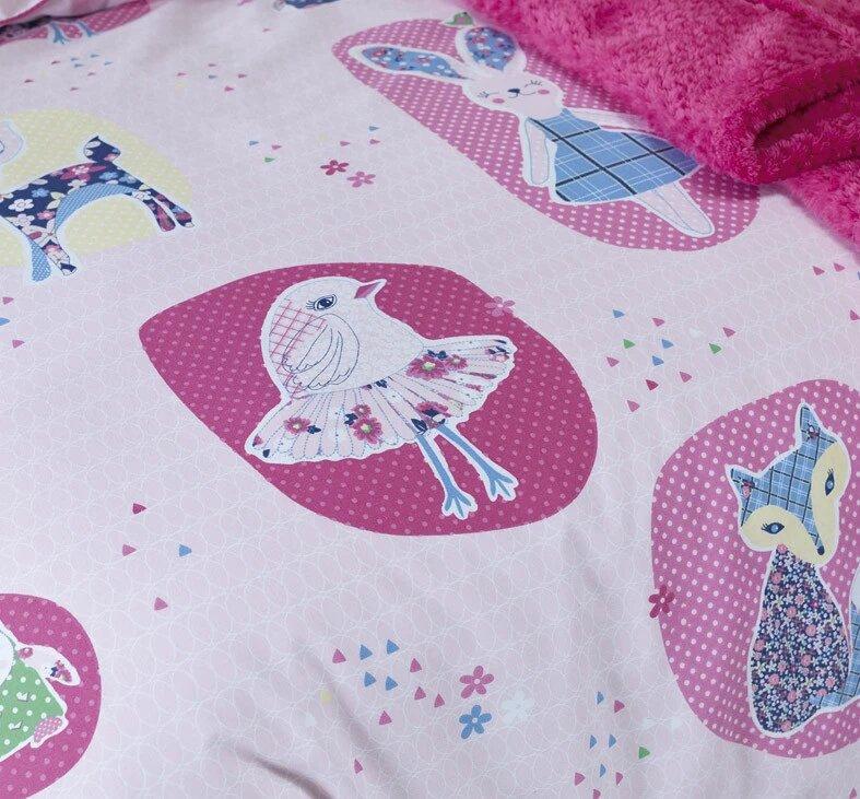 Jiggle & Giggle Kids Forest Friends Quilt Cover Single Set