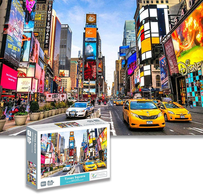 Jigsaw Puzzles for Adults 1000 Pieces Interesting Toys Brain Teaser Jigsaw Puzzles Unique Hard Puzzles Games(Times Square) Payday Deals