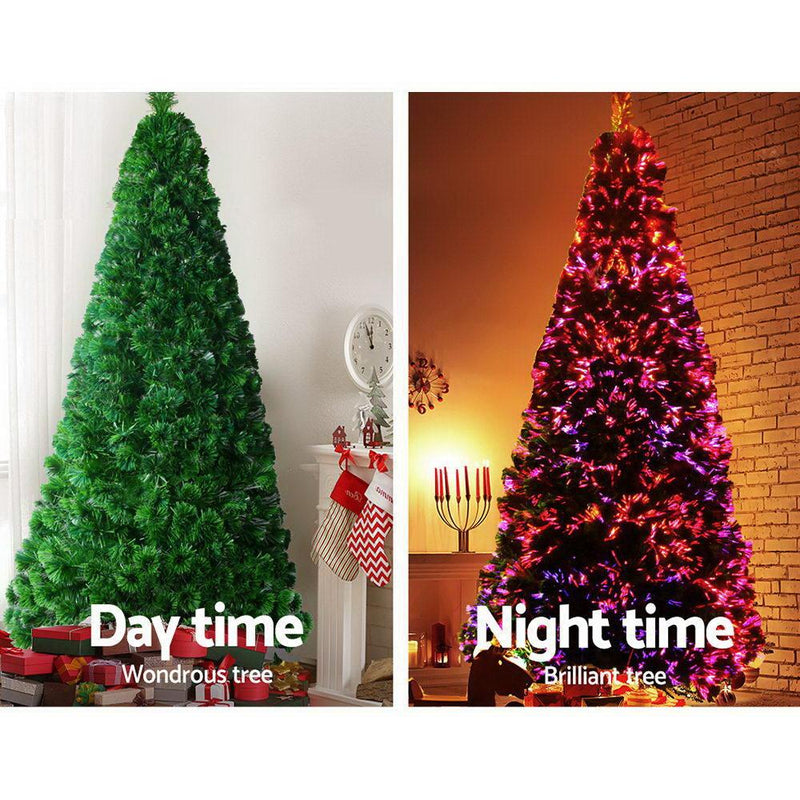 Jingle Jollys 1.8M 6FT LED Christmas Tree Optic Fiber Xmas Multi Colour Lights Payday Deals