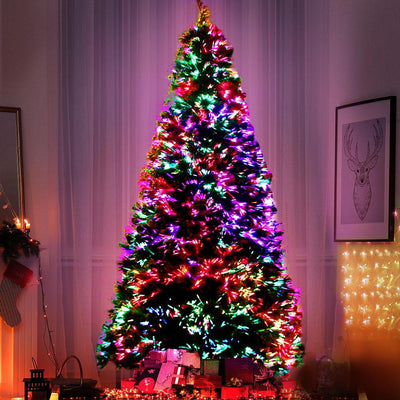 Jingle Jollys 1.8M 6FT LED Christmas Tree Optic Fiber Xmas Multi Colour Lights Payday Deals