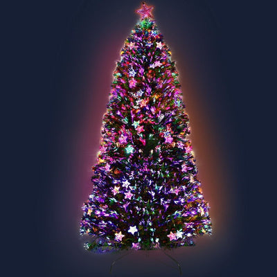 Jingle Jollys 1.8M 6FT LED Christmas Tree Xmas Optic Fiber Multi Colour Lights Payday Deals