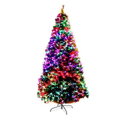 Jingle Jollys 2.1M 7FT LED Christmas Tree Optic Fiber Xmas Multi Colour Lights Payday Deals