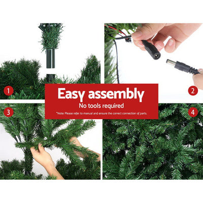 Jingle Jollys 2.4M 8FT Christmas Tree Xmas 3190 LED Lights Warm White 1436 Tips Payday Deals