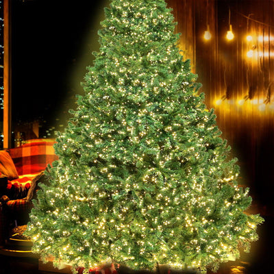 Jingle Jollys 2.4M 8FT Christmas Tree Xmas 3190 LED Lights Warm White 1436 Tips Payday Deals