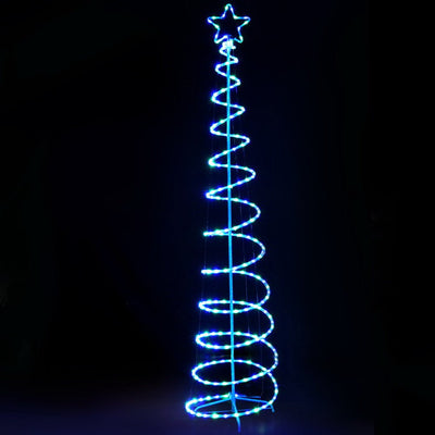 Jingle Jollys 2.4M LED Christmas Tree Motif Lights Outdoor Colourful 8 Modes Payday Deals