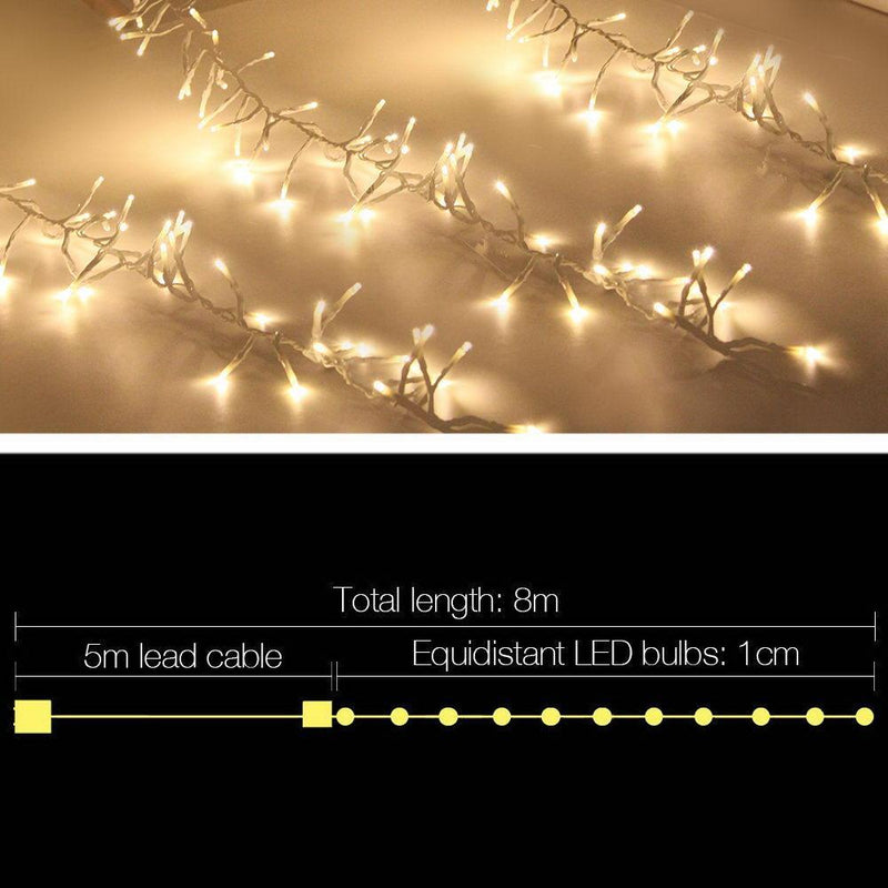 Jingle Jollys 300 LED Christmas String Lights Warm White Payday Deals