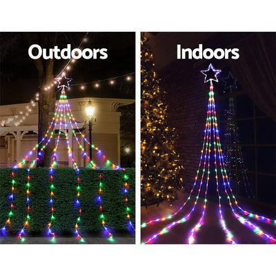 Jingle Jollys 3M Christmas Curtain Fairy Lights String 480 LED Party Wedding Payday Deals