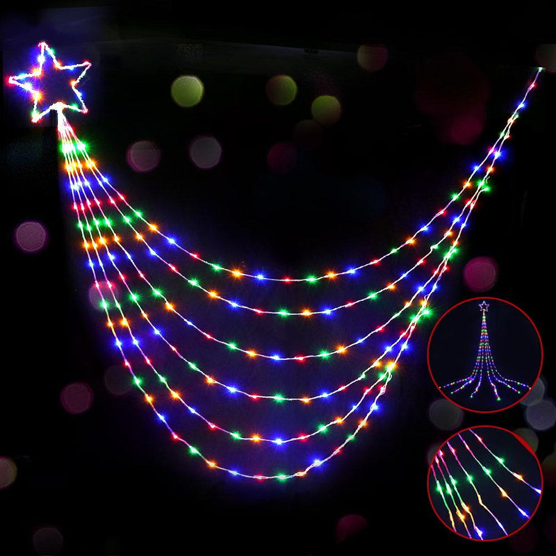 Jingle Jollys 3M Christmas Curtain Fairy Lights String 480 LED Party Wedding Payday Deals