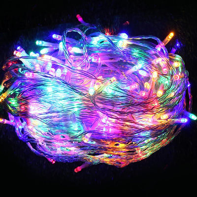 Jingle Jollys 50M Christmas String Lights 250LED Multi Colour Payday Deals