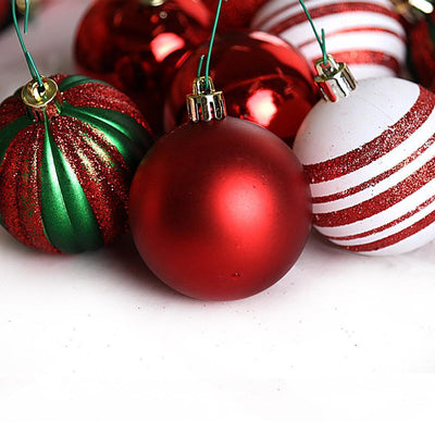 Jingle Jollys 50pcs Christmas Baubles - Red