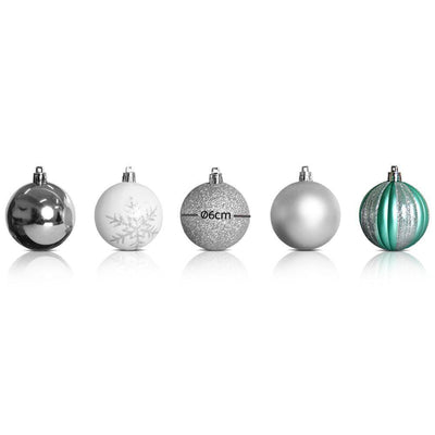 Jingle Jollys 50pcs Christmas Baubles - Silver