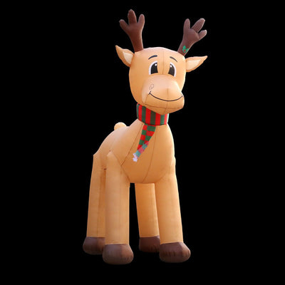 Jingle Jollys 5M Christmas Inflatable Reindeer Giant Deer Air-Power Light Inside Payday Deals