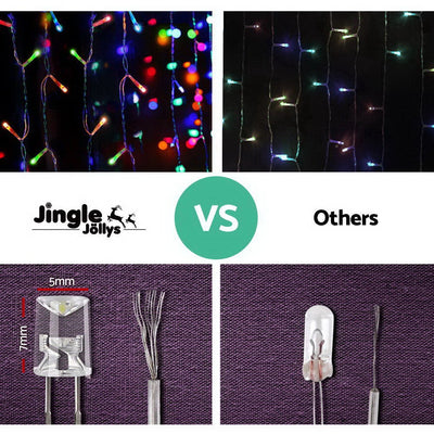 Jingle Jollys 800 LED Christmas Icicle Lights Mutlicolour Payday Deals