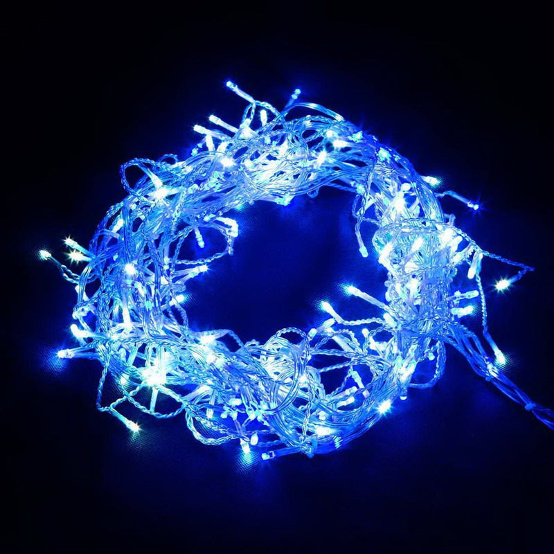 Jingle Jollys 800 LED Christmas Icicle Lights White and Blue Payday Deals