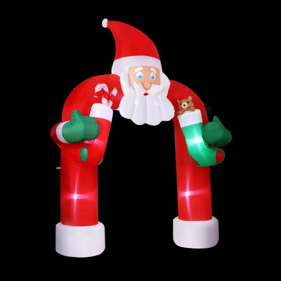 Jingle Jollys Christmas Inflatable Santa Archway 2.3M Outdoor Decorations Lights Payday Deals