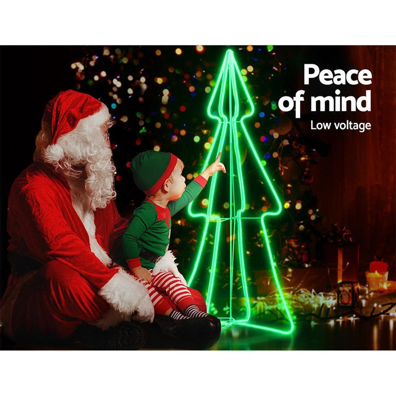 Jingle Jollys Christmas LED Motif Light 1.2M Tree Waterproof Colourful