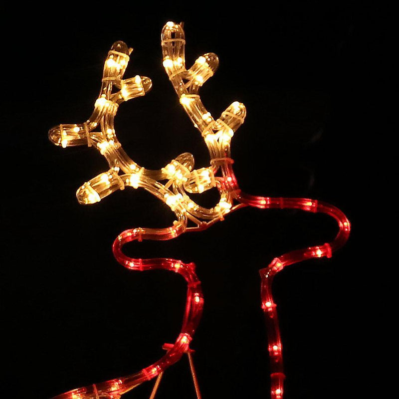 Jingle Jollys Christmas LED Motif Light Rope Santa Reindeer