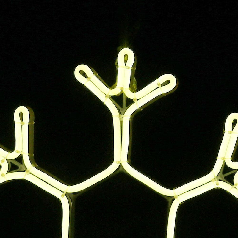 Jingle Jollys Christmas LED Motif Lights Rope Snowflake Warm White