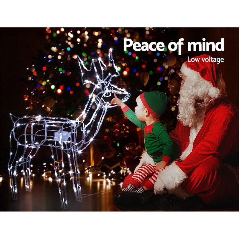Jingle Jollys Christmas Motif Lights LED Rope Reindeer Waterproof Outdoor Payday Deals