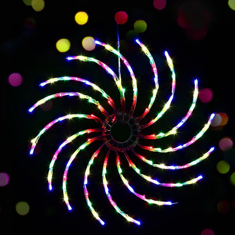 Jingle Jollys Christmas Motif Lights LED Spinner Light Waterproof Colourful Payday Deals