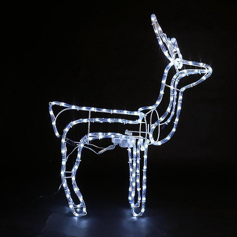 Jingle Jollys Christmas Reindeer LED Motif Lights Cold White