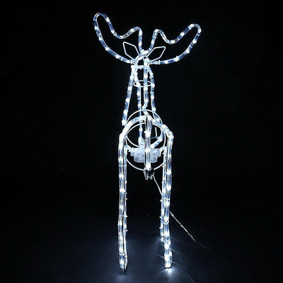 Jingle Jollys Christmas Reindeer LED Motif Lights Cold White