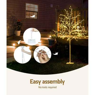 Jingle Jollys Christmas Tree 1.5M 304 LED Trees With Lights Warm White Payday Deals